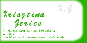 krisztina gerics business card